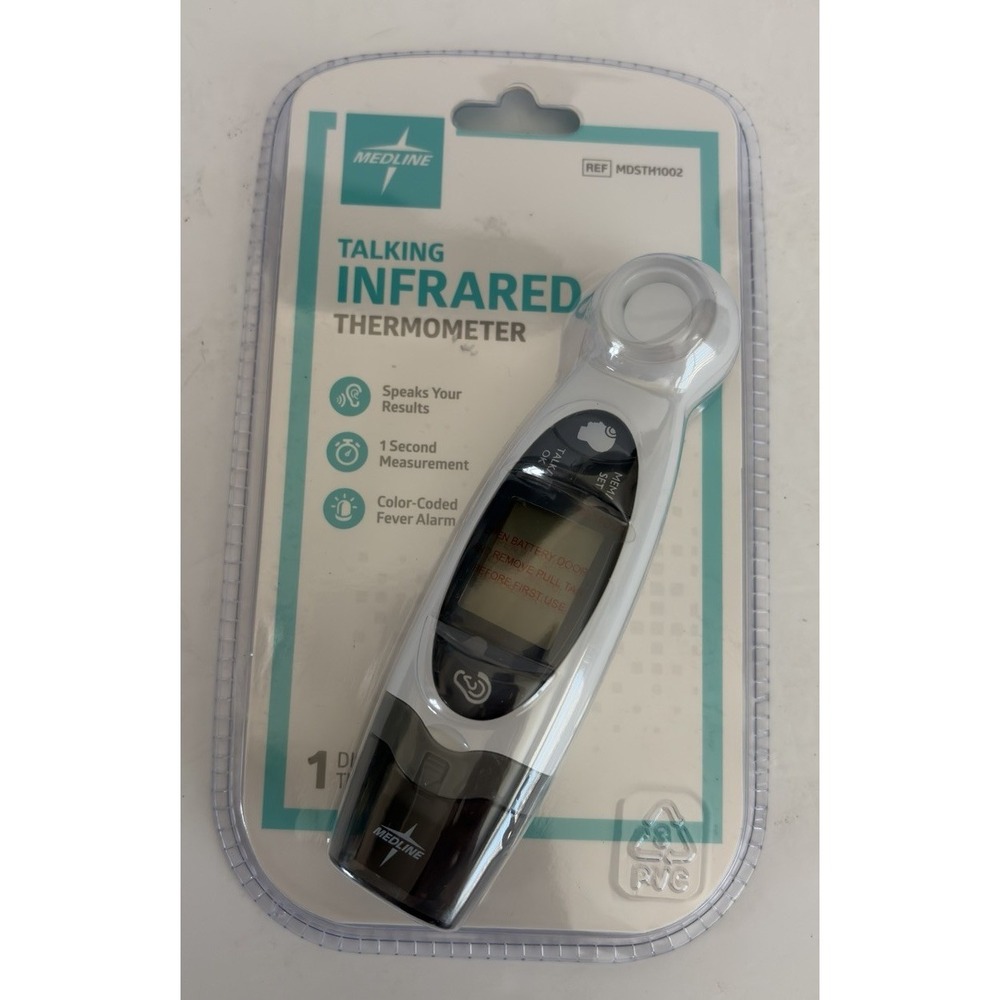 New Sealed Medline Talking Digital Ear & Forehead Thermometer Model MDSTH1002
